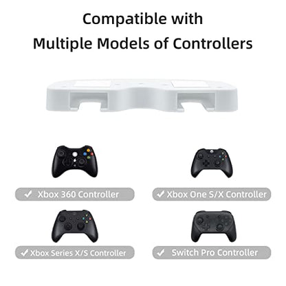 Mcbazel Under Desk Mount for Xbox Series X&S/One X&S/One/ 360, Switch 2/Pro Controller, Table Stand Holder Compatible with Xbox and Switch 2 Controller - White - color: White