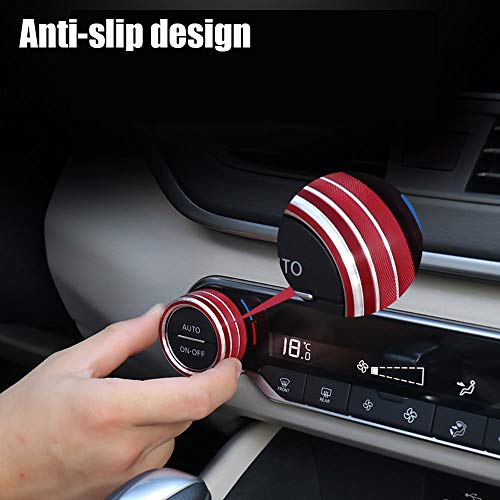 XITER Center Console Knobs AC Air Conditioning Button Audio Function Rear Mirror Knob Switch Cover Trim Compatible with Nissan Altima 2019 2020 2021-2025/Rogue 2021 2022 2023 2024 2025 2026(Black) - color: BLACK