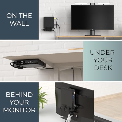 HumanCentric Mount Compatible with Dell OptiPlex Micro Form Factor Case, VESA, Under Desk and Wall Mount Fits MFF 3040, 3046, 3050, 3060, 3070, 3080, 5050, 5060, 5070, 7040, 7050, 7060, 7070, More - size: 1 unit
