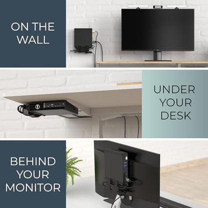 HumanCentric Mount Compatible with Dell OptiPlex Micro Form Factor Case, VESA, Under Desk and Wall Mount Fits MFF 3040, 3046, 3050, 3060, 3070, 3080, 5050, 5060, 5070, 7040, 7050, 7060, 7070, More - size: 1 unit