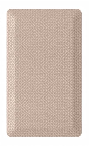 Ophanie Kitchen Mats for Floor,3/4 inch Thick,20x32 Anti Fatigue Cushioned Mat with 99+ Pairs of Anti-Slip Bottom Ridges,Kitchen Rugs,Waterproof,Comfort Ergonomic Standing Mat for Office,Home,Sink - color: Beige, size: 20"L x 32"W x 0.8"Th