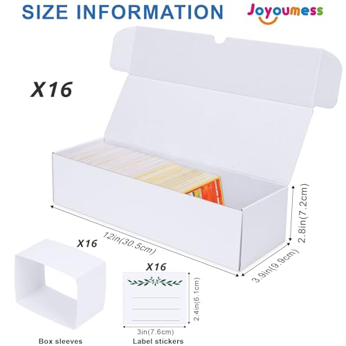 Trading Card Storage Box, 16 Pack Cardboard Card Organizer for Sports, Baseball, MTG & Game Cards – Horizontal Trading Card Storage Holds 12,000+ Cards - size: 16 pack