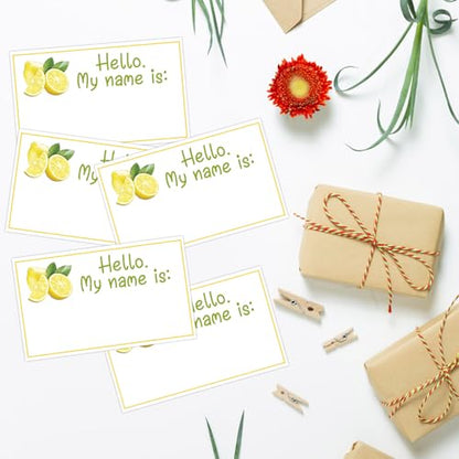 Funny Lemonades Games Sign Cards Set, What's Your Lemonades Name Game Card, Lemonade Party Game Cards, 1 Lemonade Name Sign, 30 Lemon Name Sticker Card, Birthday Party Games Decoration for Boys Girls - style: Lemonades