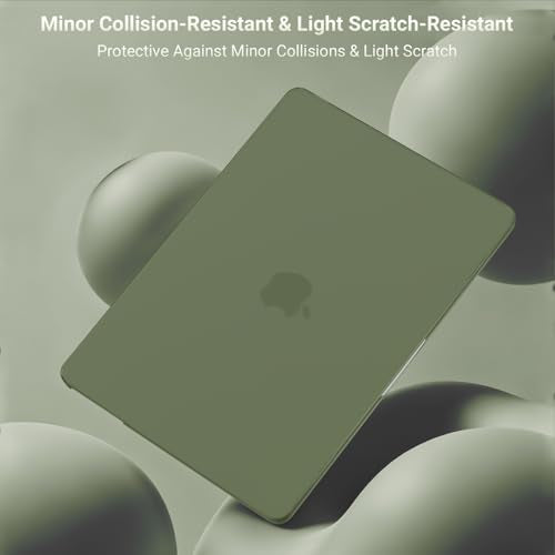 MOSISO Compatible with MacBook Air 13 inch Case M5 2026 M4 2025 M3 M2 2024-2022 A3449 A3240 A3113 A2681, Scratches-Resistant Protective Hard Shell for MacBook Air 13.6 inch Case, Army Green - color: Army Green