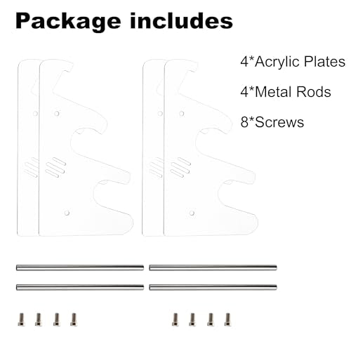 Elsjoy 2 Pack Acrylic Display Stand, 3-Tier Mechanical Keyboard Holder, Desktop Clear Rack Computer Storage Shelf for 6 Keyboards (Each Holds 3)