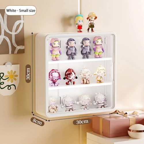 Blind Box Wall-Mounted Display Cabinet (White Small Size) - size: white small size