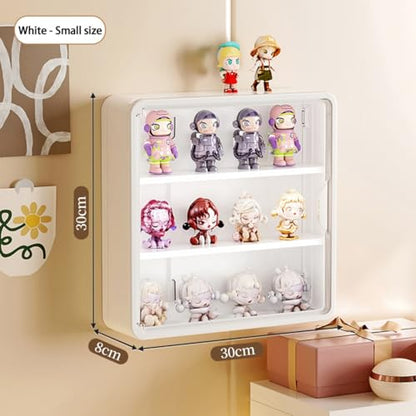 Blind Box Wall-Mounted Display Cabinet (White Small Size) - size: white small size