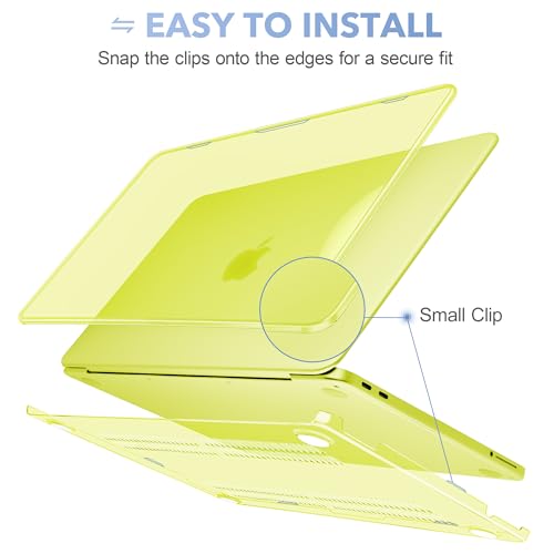 May Chen for MacBook Neo 13 inch Liquid Retina Display ((2026 Release A3404), Slim & Lightweight Protective Case with Screen Protector&Keyboard Cover&Dust Plug, Crystal Citrus - color: Crystal Citrus