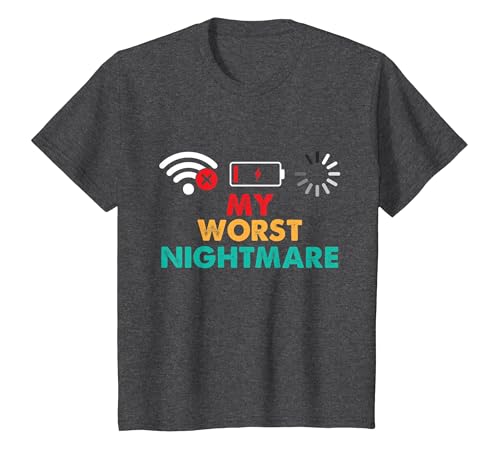 My Worst Nightmare - Gaming Lover Gamer Video Games T-Shirt - color: Dark Heather Grey, size: Small