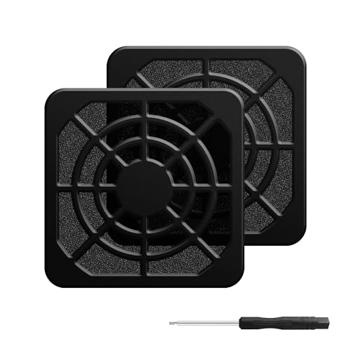 40mm Fan Filter Dustproof Cover, 2 Pack Dust Filter PC Case Fan Grill ABS Protective Dust Guard Mesh Cover for DIY Computer Case Fans, Effective Dustproof Protection (40 * 40mm) - color: 40*40mm - Black, size: Plastic Dustproof Cover- 2 Pack