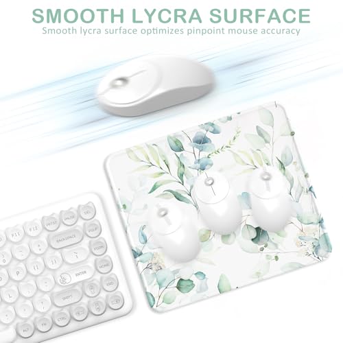 eulps Mouse Pad with Stitched Edge, Multiple Patterns Computer Mouse Pads with Non-Slip Rubber Base, Washable Cloth Mousepad, for Gaming, Laptop, PC (Leaves) - color: 30Leaves
