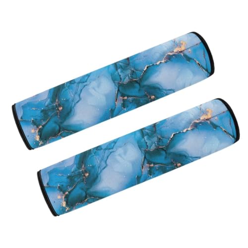 Wheelchair Armrest Pads Blue Marble Print Office Chair Arm Covers 13 inch Universal Fit for Office Transport Chair Mobility Scooter Electric Wheelchair Accessories Gift for Seniors Adults - color: Blue Marble Print
