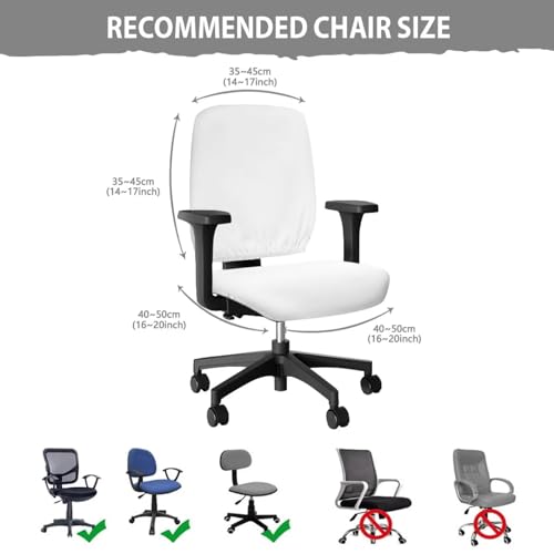 Customized Office Chair Covers 2 Piece Stretchable Computer Chair Seat Cover Personalized Universal Slipcover for Rotating Chair,Gaming Chair Protector Cover Custom Name Desk Accessories - color: Custom