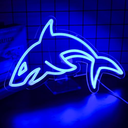 Shark Neon Signs for Wall Decor，Led Neon Light for Live Room, Bedroom, Christmas Birthday Party Gift - style: shark