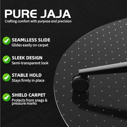 PVC Chair Mat for Carpet, Computer Desk Floor Protector, Rolling Chair Pad, 36 x 36 Inch, 2 Pack - size: 2 Pack 36" x 36"