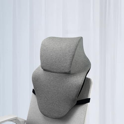 Office Chair Headrest, Adjustable Neck Support Pillow with Removable Washable Cover - Head Rest Attachment for Office Chairs and Wheelchairs, Neck Pillow for Desk Chair Napping (Grey) - color: Grey