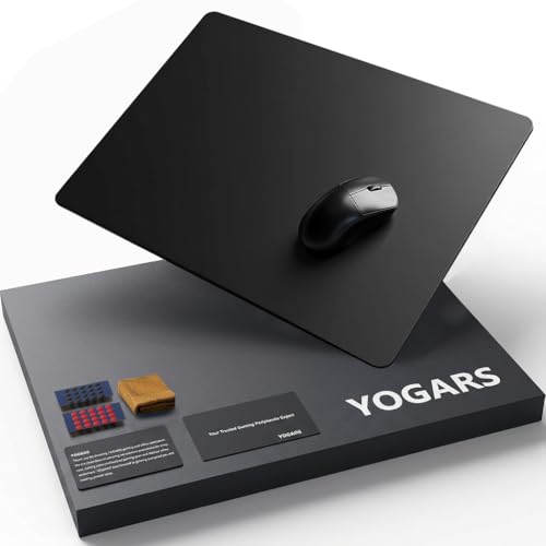 Glass Gaming Mouse Pad, 19.7"x15.7" Large Glass Mousepad for Esports | Ultra-Smooth Micro-Etched Surface Speed & Control, with Anti-Slip Base, Easy Clean Scratch Resistant for Esports (Black) - color: Black