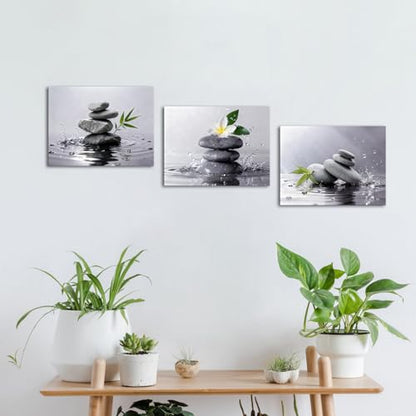 DuoBaorom Spa Sage Green Wall Art Zen Pictures Bathroom Decor