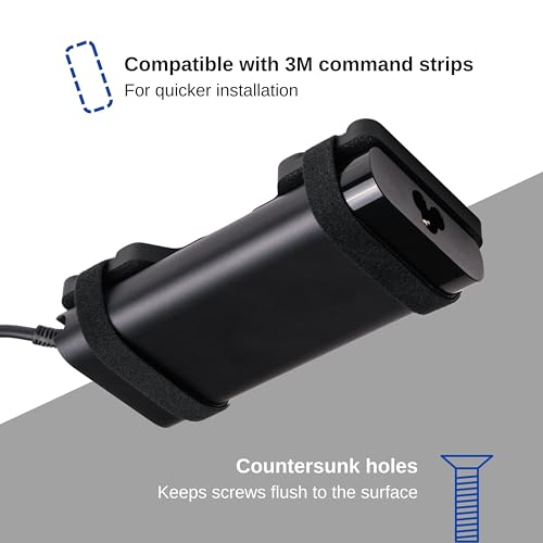 Laptop Charger Holder - Mount for Charging Brick - Power Supply Holder for Desk - 3D Printed Power Brick Mount - Universal Organizer for Laptop Charger and Cables