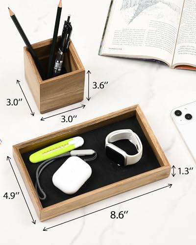 HULISEN Clipboard Holder + Desk Tray and Pencil Holder Set