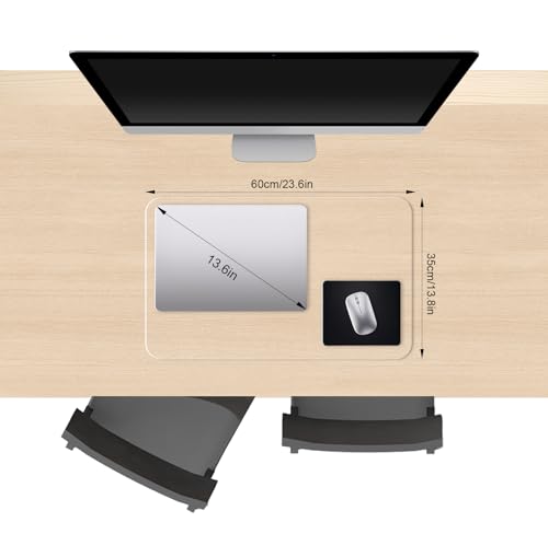 Clear Desk Mat, Non-Slip PVC Desk Protector Mat with Round Edge, Heat Resistant & Waterproof Clear Desk Writing Mat for Home and Office (23.6"*13.8") - size: 23.6" x 13.8"