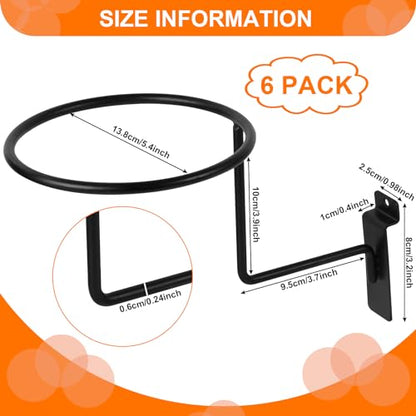 Polmart Slatwall Hat/Ball Displays, Black (Hat Displays, 6-Pack) - style: Hat / Ball