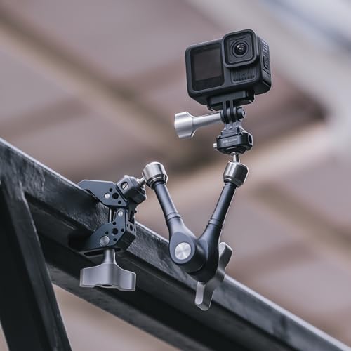 FALCAM Super Clamp, Crab-Shaped Super Clamp with 1/4", 3/8" and Arri Locating Pin Threaded Holes,T-Shaped Wingnut-F22A4801