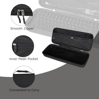 Tourmate Hard Storage Case for ASUS ROG Strix Scope II 96 (Mechanical)/ II 96 RX(Optical) Wireless Gaming Keyboard - Travel Case for RK ROYALKLUDGE RK98/RK96/N80/RK61,Aula F87/HERO 68 (Only Box) - color: black