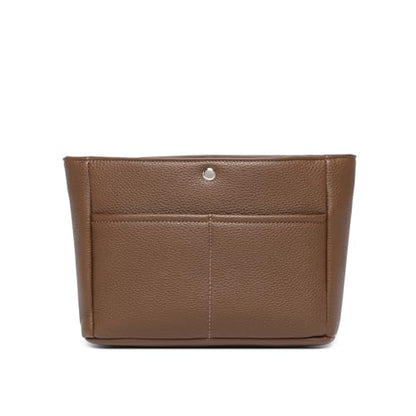 YONEBN waterproof Storage Bag Lightweight Large Capacity nylon Bag Inner Bag Handbag Organizer - color: Pu/Toffee Brown