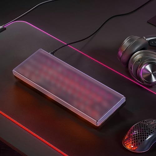 GEEKRIA Premium Acrylic Keyboard Dust Cover for 60% Compact 61 Keys Keyboard Compatible with RK Royal KLUDGE RK61, Razer Huntsman Mini 60% Gaming Keyboard - style: Frosted