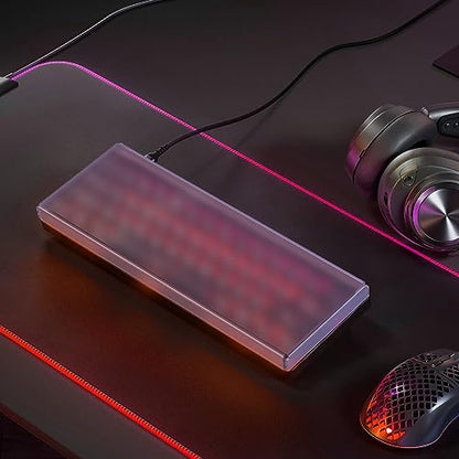 GEEKRIA Premium Acrylic Keyboard Dust Cover for 60% Compact 61 Keys Keyboard Compatible with RK Royal KLUDGE RK61, Razer Huntsman Mini 60% Gaming Keyboard - style: Frosted