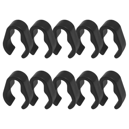 10Pcs Microphone Cable Clip, Durable Plastic Mic Clamps Microphone Stand Cable Holders, Universal Mic Boompole Clips for Setup/Fits 20mm Diameter Poles(20mm) - size: 20mm