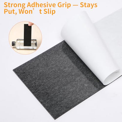 CHUNZEXI Non Slip Furniture Pads, Self Adhesive Rubber Pads with Anti Skid Stickers, Cuttable Rubber Sheet for Furniture and Appliances (4” × 40”) - size: 4x40 inch 1 Rectangular