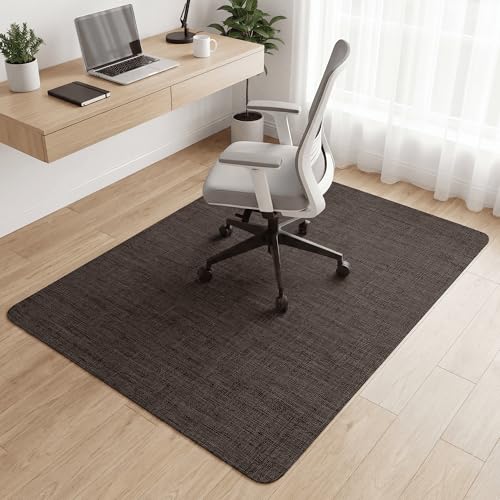Carvapet Office Chair Mat for Hardwood Floor, 36x48 Inch Heavy Duty Floor Protector, Non Slip Desk Chair Mat for Rolling Computer Gaming Chairs, Easy to Clean Dark Brown - color: Dark Brown