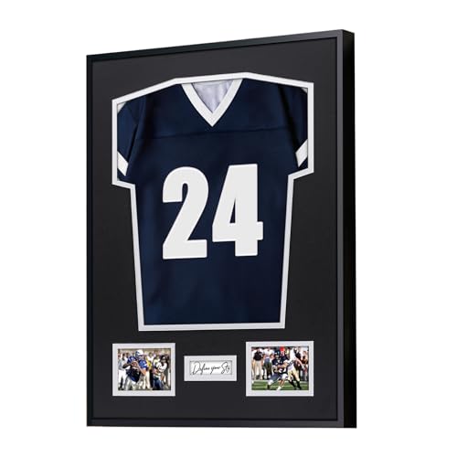 Aluminum Jersey Display Frame Case Large Shadow Box Jersey Frame with Photo Slots 98% UV Protection Clear Acrylic for Football, Hockey, Basketball, Baseball Shirt Ideal Gift for Sports Fans - color: Jersey Frame 11