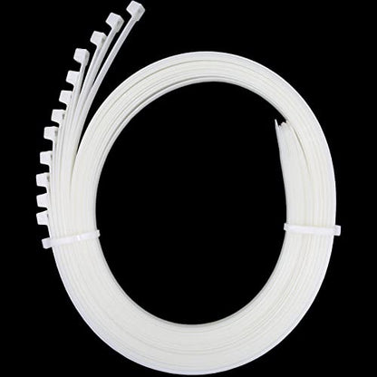 Long White Zip Ties 36 inch Heavy Duty, Premium Large Zip Ties 36 inch Cable Ties with 175 lbs Thick Zipties for HVAC Outdoor use, 12 PCS - color: White