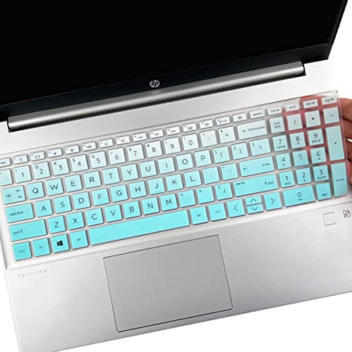 Keyboard Cover for 17.3 HP Laptop 17 17-cp 17z-cp 17-cn 17z-cp000 17-cp0056 17-cp1035cl 17-cp2124od 17-cp0700dx 17-cp0025cl 17-cp0031 17-cp0004dx 17-cp0035cl 17cp0097nr 17-cp0002ds 17-cp1124od - color: MintGreen(Regular Letters)