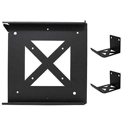 HumanCentric Wall Mount Compatible with PS4 Slim, 2 Controller Mounts Bundle, Mount on The Wall or on The Back of the TV with a VESA Pattern, Does Not Work with Fat or Pro PS4, Hardware Included