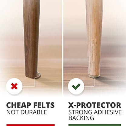 Best Felt Furniture Pads X-PROTECTOR - 48 Premium Chair Felt Pads Floor Protector for Furniture Feet Wood Hardwood Floors - Protect Your Hard Floors! (Beige) - size: 48 PCS 1" Beige, Round