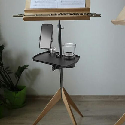 Plastic Microphone Stand Tray Stage Concert Performance Vocal Guitar Accessory with Drink Holder and Microphone Holder (Deluxe B), ahy00
