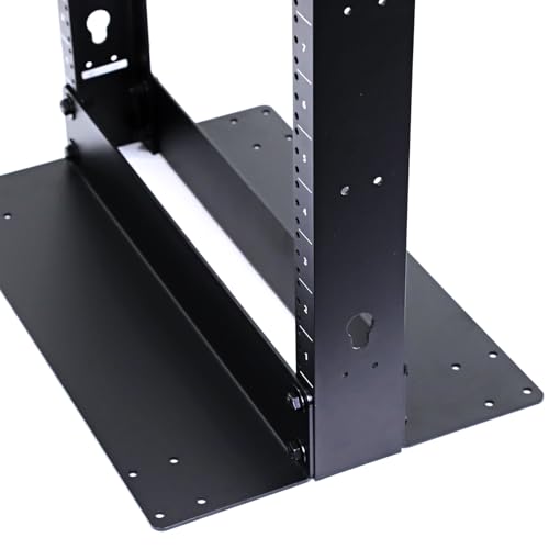 Aeons 25U 2 Post Open Frame Server Network Relay Rack for 19 Inch Networking Data & IT Devices A/V Equipment, Durable 2-Post Rack 25 U Aluminum Extrusion, Black - style: 25U-2Post-AL