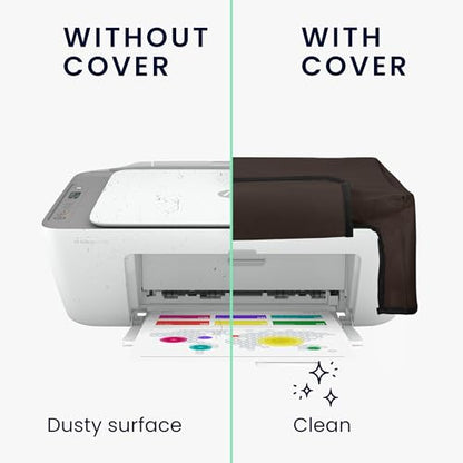 kwmobile Dust Cover Compatible with HP DeskJet 2755e / DeskJet 2720e / 2710e / 2820e / 2721e - Printer Case - Fabric Protector Cover - Chocolate - color: Chocolate