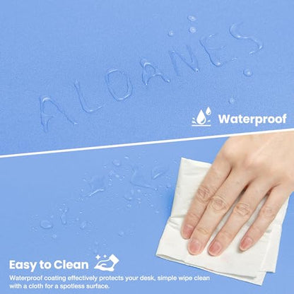 ALOANES Waterproof Gaming Mousepad Large Mouse Mat Non-Slip Rubber Base | Blue Grain Jacquard Surface Keyboard Desk Mat for Computer Office Home L 27.6"x11.8"x0.12" - color: 01- Pro Blue, size: 27.6L x 11.8W inches
