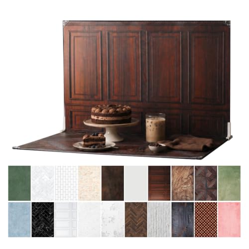 23x35 in Photo Backdrop Boards, 10Pcs 20 Patterns Double-Sided Product Photography Backdrops, Flat Lay Background for Food, Jewelry, Cosmetics & Content Creation, Tabletop Shooting Kit, MDAOCRY