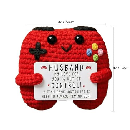 Handcrafted Crochet Game Controller Gift, Unique Husband Birthday Present, Custom for Him, Thoughtful Gaming Plushie for Men - style: for Husband