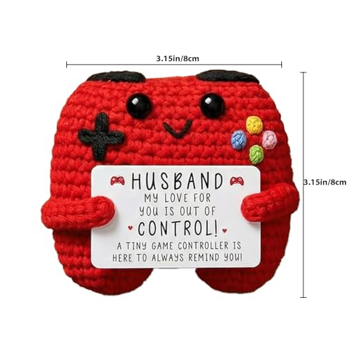 Handcrafted Crochet Game Controller Gift, Unique Husband Birthday Present, Custom for Him, Thoughtful Gaming Plushie for Men - style: for Husband