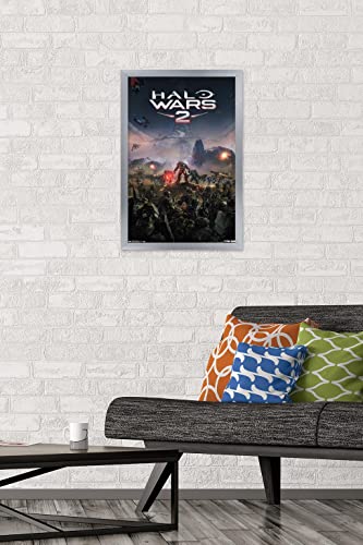 Trends International Halo: Halo Wars 2 - Key Art Wall Poster, 14.725" x 22.375", Silver Framed Version - color: Silver Framed Version, size: 22.4"L x 14.7"W