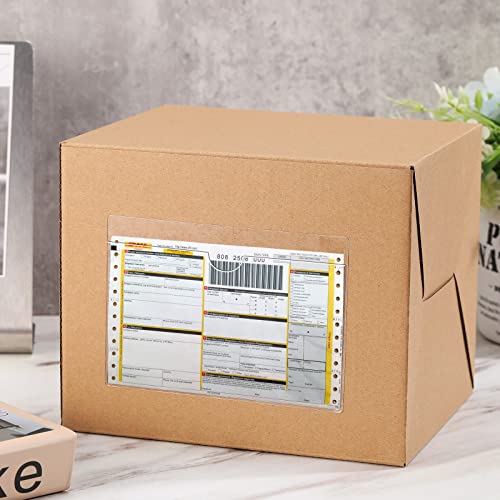 Chinco 30 Pcs Self Adhesive Pockets, Bin Labels for Storage Bins, Clear Pocket Label Sleeves, Plastic Index Card Holder with Top Open for Organizing Bins Box Drawer(9.9 x 7 Inches) - size: 9.9 x 7 Inches