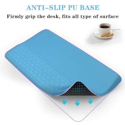 Computer Keyboard Stand Pad with Wrist Rest, Ergonomic Comfy Tilted Keyboard Stand Riser Holder Pad for Office Home (Blue) - color: Blue