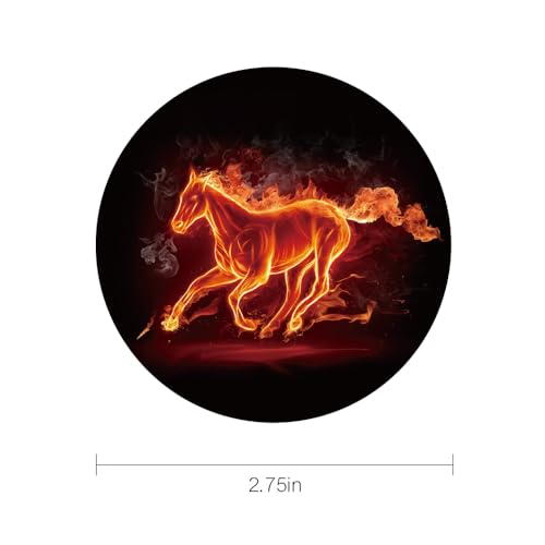 Car Cup Holder Coaster 2PCS Cool Fire Horse Car Coasters Car Cup Holder Insert Coasters Mats - color: Horse